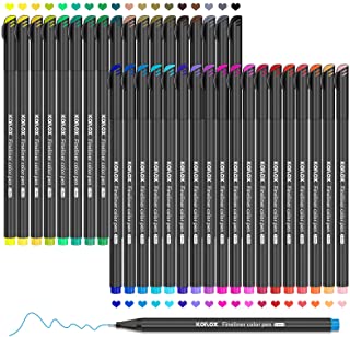 Set di penne a punta fine da 0,4 mm, punta fine per disegnare e scrivere schizzi, giornali, appunti, fumetti, libri da colorare