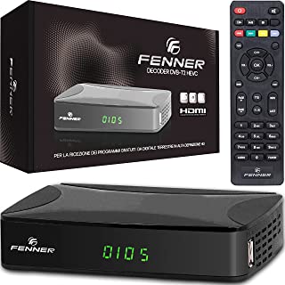 Decoder DVB-T2 HD 1080p SINTONIZZAZIONE AUTOMATICA Digitale terrestre Nuova Generazione HDMI HEVC Main 10 Bit H265 riceve TUTTI i canali gratuiti DOLB