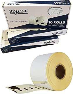 Etichette Dymo per Labelwriter 99012 - Confezione da 30 rotoli di etichette x 260 pezzi per rotolo=7800 etichette,autoadesive,compatibili per stampant