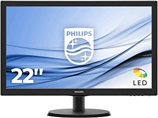 Philips Monitor 223V5LSB2 Monitor per PC Desktop 22" LED, Full HD, 1920 x 1080, 5 ms, VGA, Attacco VESA, Nero