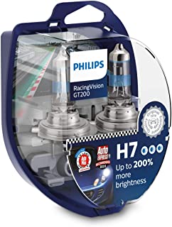 Philips RacingVision GT200 H7 lampadina fari auto +200%, confezione doppia