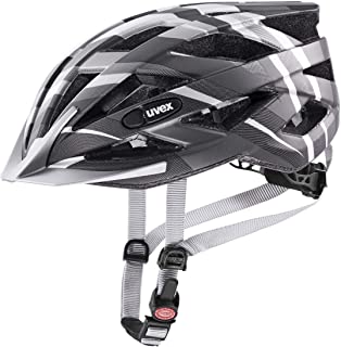 uvex Air Wing CC, Casco Bicicletta Unisex-Adult, Black-Silver Mat, 52-57 cm