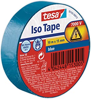 Tesa 56192-00011-02 Nastro Isolante, Blu, 10M X 15 mm