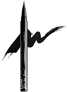 NYX PROFESSIONAL MAKEUP Eyeliner Epic Ink Liner, Applicatore a Pennellino, Formula Pigmentata, Waterproof, Nero, Confezione da 1