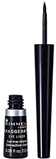 Rimmel London Eyeliner Exaggerate Liquid - Delineatore Occhi Liquido Matte - 100% Black