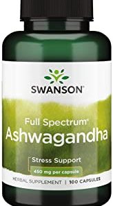 Swanson 450Mg Premium Ashwagandha Polvere Integratore A Base Di Erbe 100 Capsule Di Gelatina - 100 g