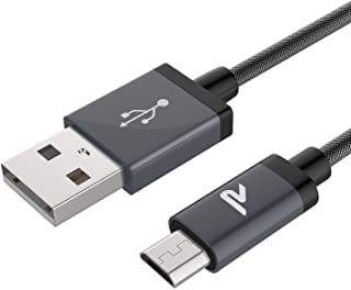 Cavo Micro USB Rampow [ Carica Rapida 2,4A ] con Rivestimento a Rete - Caricatore USB Micro USB Compatibile per Android, Samsung S7/S6/J5, Nexus, Huaw