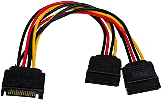 AKYGA AK-CA-31 - Cavo Adattatore SATA Maschio a 2 Prese SATA, 2 x 15 cm