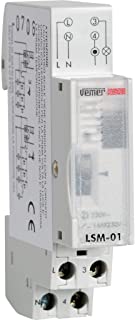 Vemer VE073300 Interruttore LSM-01 Temporizzatore Luci Scale Elettromeccanico da Barra DIN, Grigio Chiaro