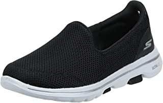 Skechers Go Walk 5, Scarpe da Ginnastica da Infilare Donna, Black White, 38 EU