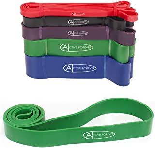 ACTIVE FOREVER Fascia di Resistenza, Fascia Elastica per il Fitness, Fascia per il Fitness, Adatta per Bodybuilding, Fitness, Pilates, Yoga (Verde)