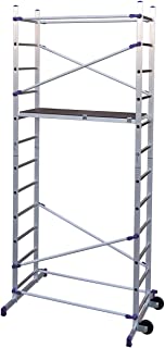 FACAL PINNA CLIC PN/CLI, Trabattello in alluminio, altezza di lavoro 436 cm, Altezza della scala 365 cm, colore Alluminio, blu