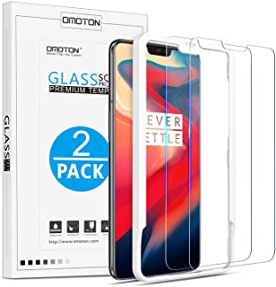 OMOTON [2 Pezzi Compatibile con OnePlus 6 Pellicola Protettiva in Vetro Temperato - Strumento di Installazione Incluso - Durezza 9H - Alta Trasparenza