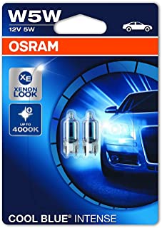 OSRAM 2825HCBI-02B Cool Blue Intense W5W - Lampada alogena per luce di posizione o targa per auto, 12V PKW, blister doppio (2 pezzi)