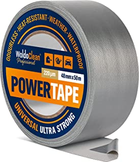 Ductape nastro adesivo rinforzato in fibra resistente - 50m x 48mm per riparare, fissare, legare, rinforzare o isolare