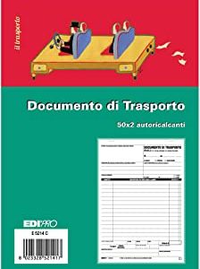 EDIPRO - E5214C - Blocco documento di trasporto 50x2 autoricalcante f.to 14.7x22 cm