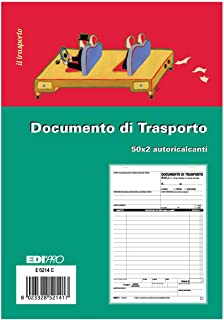 EDIPRO - E5214C - Blocco documento di trasporto 50x2 autoricalcante f.to 14.7x22 cm