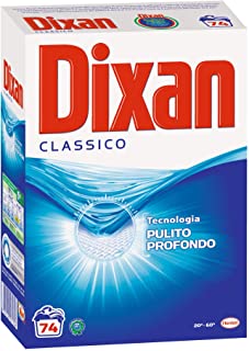 Dixan Classico Pulito Profondo, Detersivo Lavatrice Polvere per eliminare le macchie ostinate, formato da 74 lavaggi