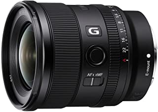 Sony Sel-20F18G Obiettivo Grandangolo a Focale Fissa 20 Mm F1.8, Serie G, Mirrorless Full-Frame, Attacco E, Sel20F18G, Nero