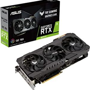 ASUS TUF Gaming GeForce RTX 3070 Ti OC Edition Scheda Grafica, 8 GB GDDR6X, PCIe 4.0, 2 HDMI 2.1, 3 DisplayPort 1.4a, OpenGL 4.6, Overclock, Tre Vento