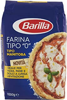 Barilla Farina di Grano Tenero Tipo 0 Tipo Manitoba per Pizza, Pane e Focaccia, 1 Kg