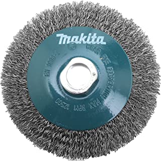 Makita D-39849 D-39849-Cepillo alambre 115 mm insercion m14 con Forma oblicuo rizado de Acero 0,3 mm, Multi-Colour