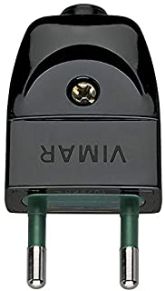 VIMAR RI.00200N Spina Piccola SICURY 2P 10 A 250 V, Standard Italiano Tipo S10, Uscita Cavo assiale, Nero