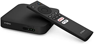 STRONG LEAP-S1 Ultra HD 4K Android TV Box Google Playstore, Netflix, Prime Video, DAZN, Disney+, Youtube, HDR10, Wifi, Telecomando Vocale, Bluetooth,