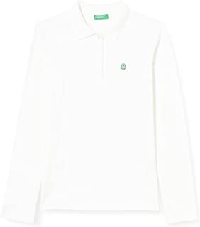 United Colors of Benetton Maglia Polo M/L 3WG9C3163, Bianco 101, M Bambina