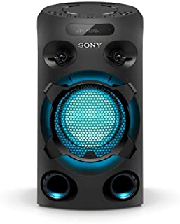 Sony MHC-V02 Sistema audio All in One con JET BASS BOOSTER, Effetti Luminosi, Lettore CD, Bluetooth, USB, Nero