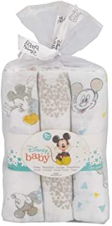 Interbaby MK018 Pack 3 Garze Di Cotone Disney Mickey Mouse - 100 g