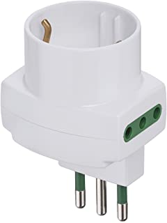 VIMAR RI.00313.B Adattatore multipresa sfalsato Verticale S11+2P11+P30, Bianco