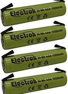 4x Batteria ricaricabile Ni-Mh Ministilo AAA 1,2V 1000mAh 1Ah con linguette lamelle terminali a saldare per pacco pacchi batteria 45x11mm 11x45mm