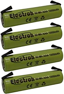 4x Batteria ricaricabile Ni-Mh Ministilo AAA 1,2V 1000mAh 1Ah con linguette lamelle terminali a saldare per pacco pacchi batteria 45x11mm 11x45mm