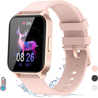 Smartwatch,Orologio Fitness Uomo Donna 1,69'' Smart Watch Temperatura Sonno Cardiofrequenzimetro Contapassi Cronometro Orologio Sportivo Impermeabil I