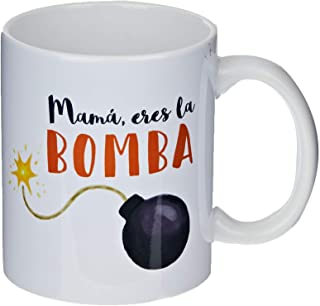 Mopec Tazza ceramica mamma pompa in scatola regalo, bianco, taglia unica