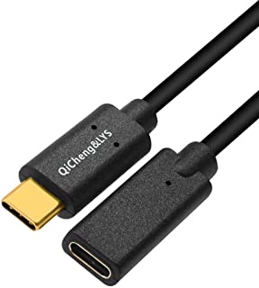 QiCheng&LYS Prolunga USB c Maschio e Femmina,Cavo USB c Maschio Femmina,Ddispositivo GEN2 (10 Gbps) Supporta Video, Audio, Sincronizzazione Dati (1,5