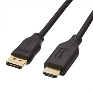 Amazon Basics - Cavo da DisplayPort a HDMI, con connettori rivestiti in oro, 1,8 m