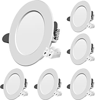 Faretti LED da Incasso Extra piatto 7W 600lm 230V Faro Faretti LED Set di 6 Lampada da incasso Rotondo Spot da Incasso bianco neutro Faretto Cartonges