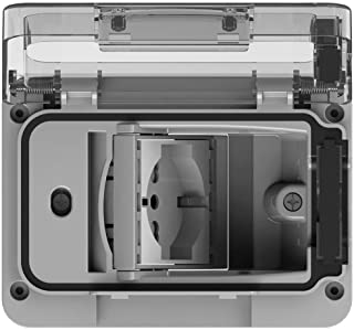 4Box 4B.W.RAL.015, Wide IP55, Presa Elettrica da Esterno per Scatola da Incasso Tipo 503 con Schuko Bivalente, Grigia