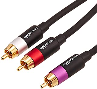 Amazon Basics - Cavo audio RCA da 1 maschio a 2 maschi, 1,2 metri