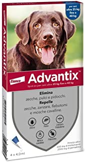 Advantix Spot-on per Cani da 25 a 40 Kg - 4 pipette da 4,0 ml