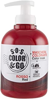 S.O.S Color & Go Maschera Colorante, Rosso, 300ml