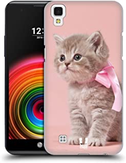 Head Case Designs Gattino con Arco Rosa Gatti Cover Dura per Parte Posteriore e Sfondo di Design Abbinato Compatibile con LG X Power