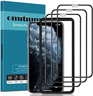 omitium Pellicola Vetro Temperato per iPhone 11 Pro Max / XS Max, [3 Pezzi] Copertura Totale Pellicola Protettiva iPhone XS Max [con Cornice di Alline