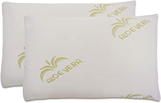 Baldiflex Emporio - Coppia di Cuscini in Memory Foam, Modello Saponetta, Fodera in Aloe Vera