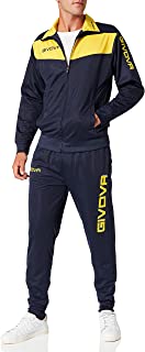 Givova Visa, Tuta Da Ginnastica Uomo, Multicolore (Blu/Giallo), 2XL