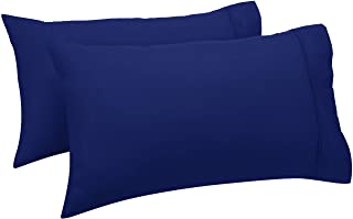 Amazon Basics - Federe a 400 fili, set di 2, 50 x 80 cm - Blu navy