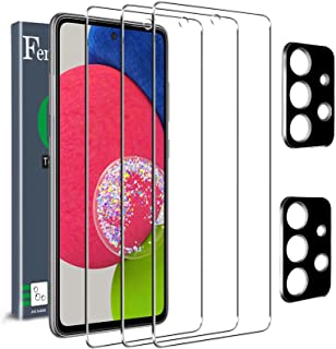 Ferilinso [5 Pezzi] 3 Pezzi Pellicola Protettiva per Samsung Galaxy A52 4G&5G/ A52s 5G Vetro Temperato + 2 Pezzi Pellicola Fotocamera Protezione Lente