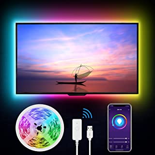 USMART SL1, WiFi - Striscia LED TV, intelligente, luci LED da 2,8 m USB, controllo di app, funziona con Alexa/Google Home, 16 milioni di colori, retro